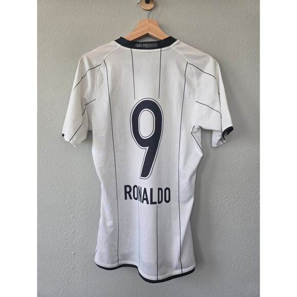 Nike Corinthians Ronaldo #9 Jersey 2008-09 Vintage Y2K White Men’s S Rare Brazil - Picture 4 of 10